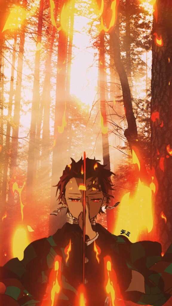 fond decran tanjiro demon slayer hd