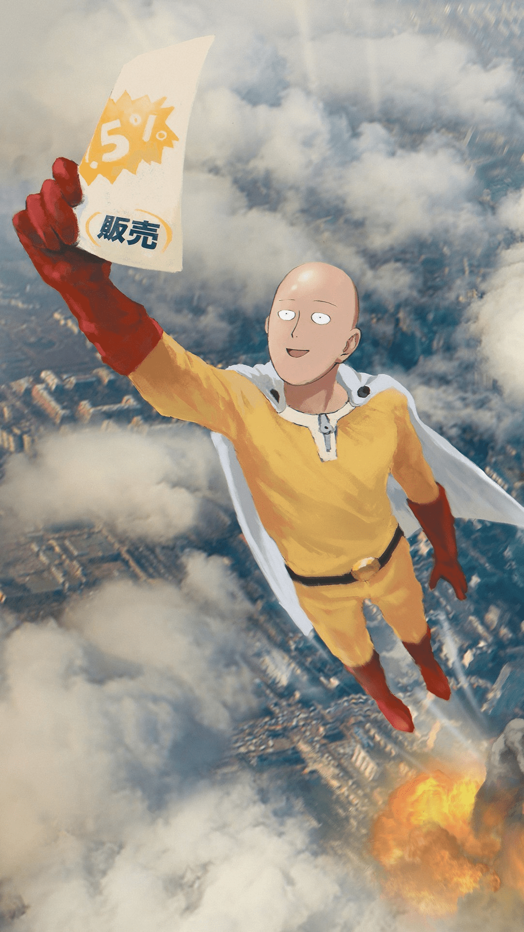 Angry Saitama Light Wallpapers - One Punch Man Wallpaper iPhone