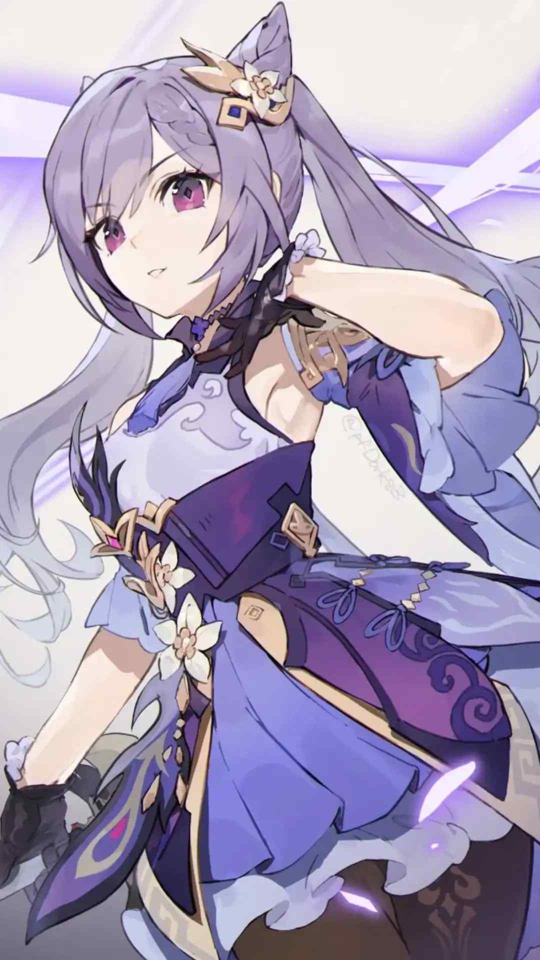 Awesome Keqing iPhone Wallpaper