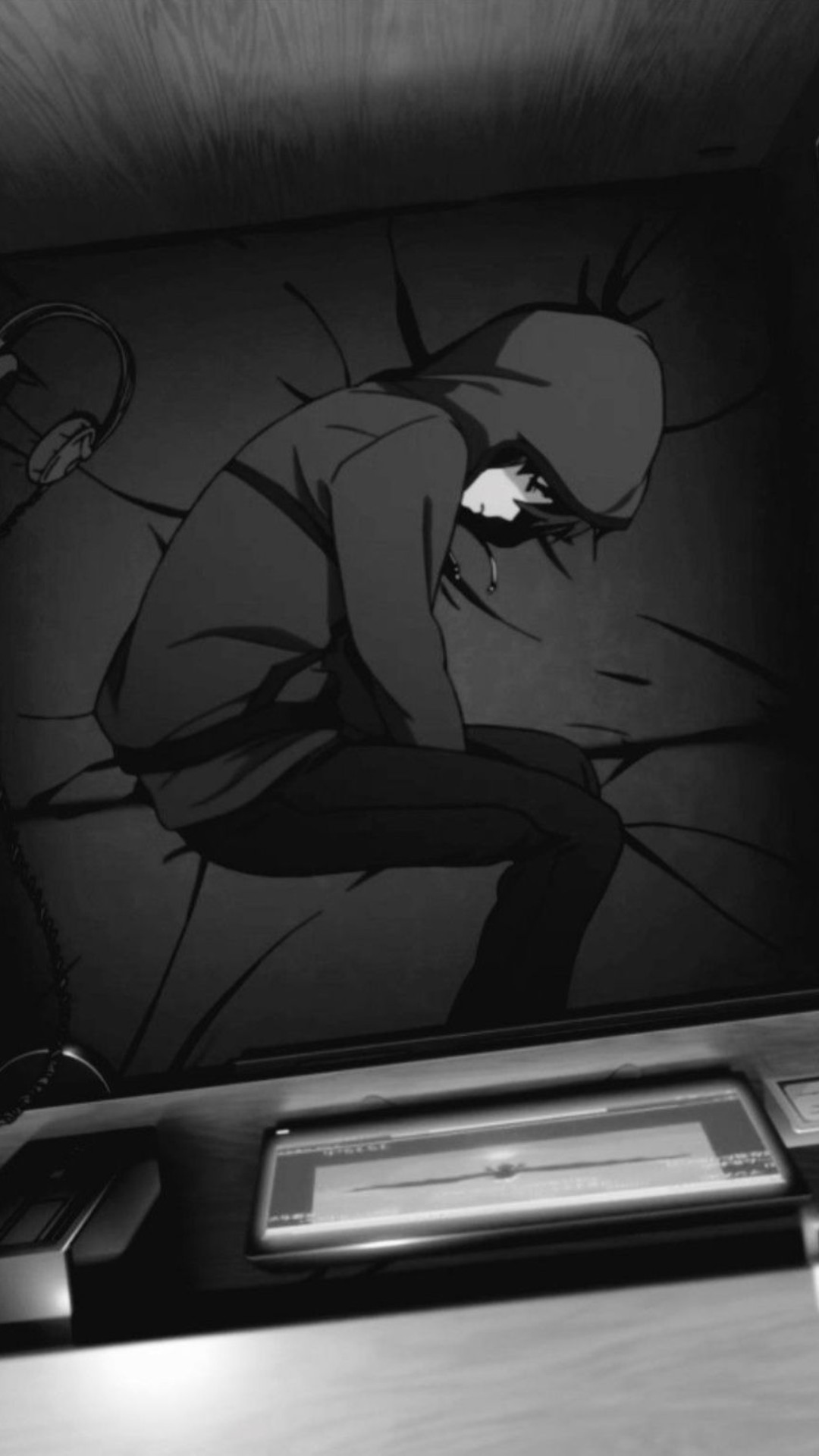 Depressed Anime 4k iPhone Wallpaper
