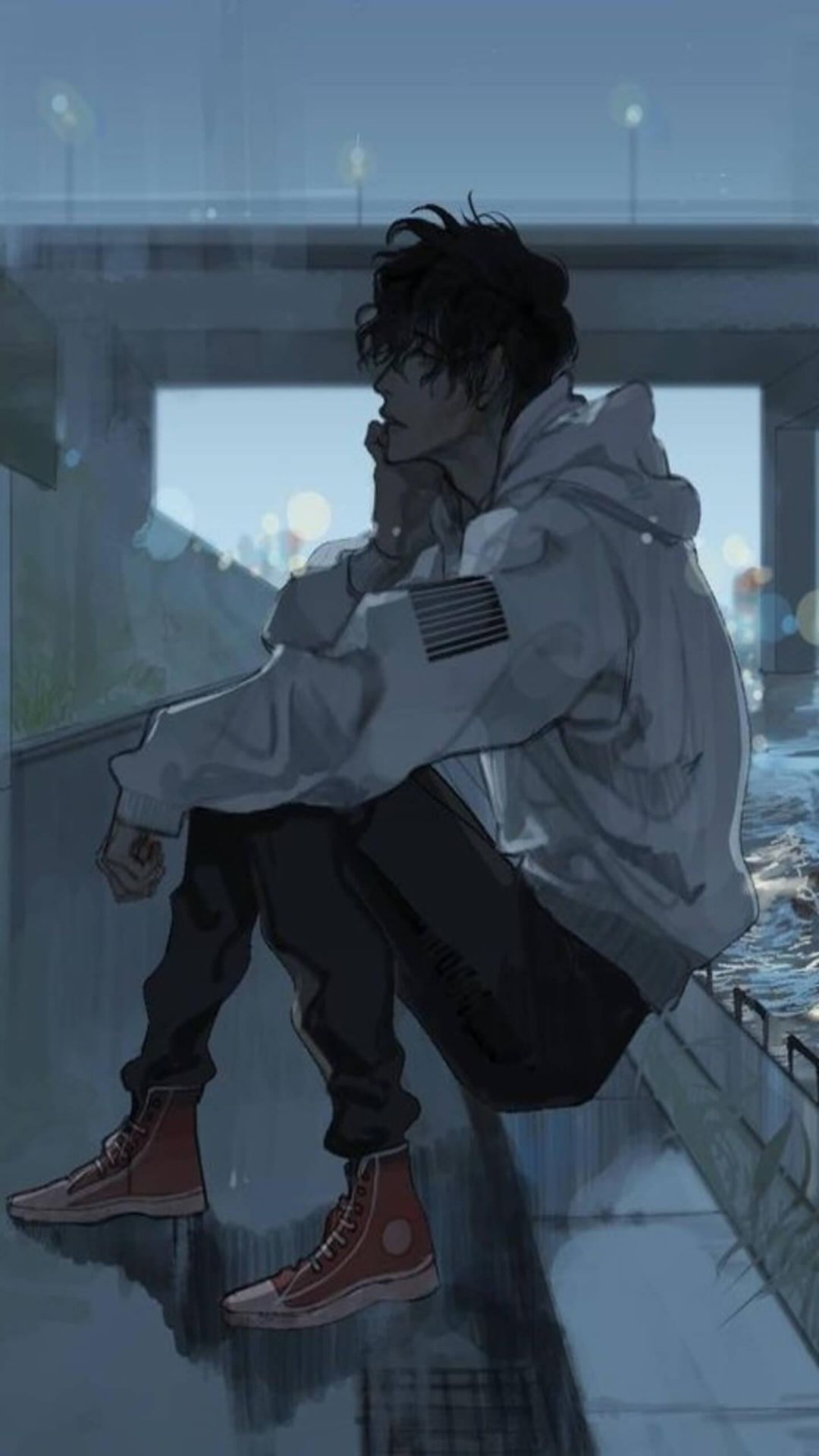 Depressed Boy iPhone Home Screen Wallpaper