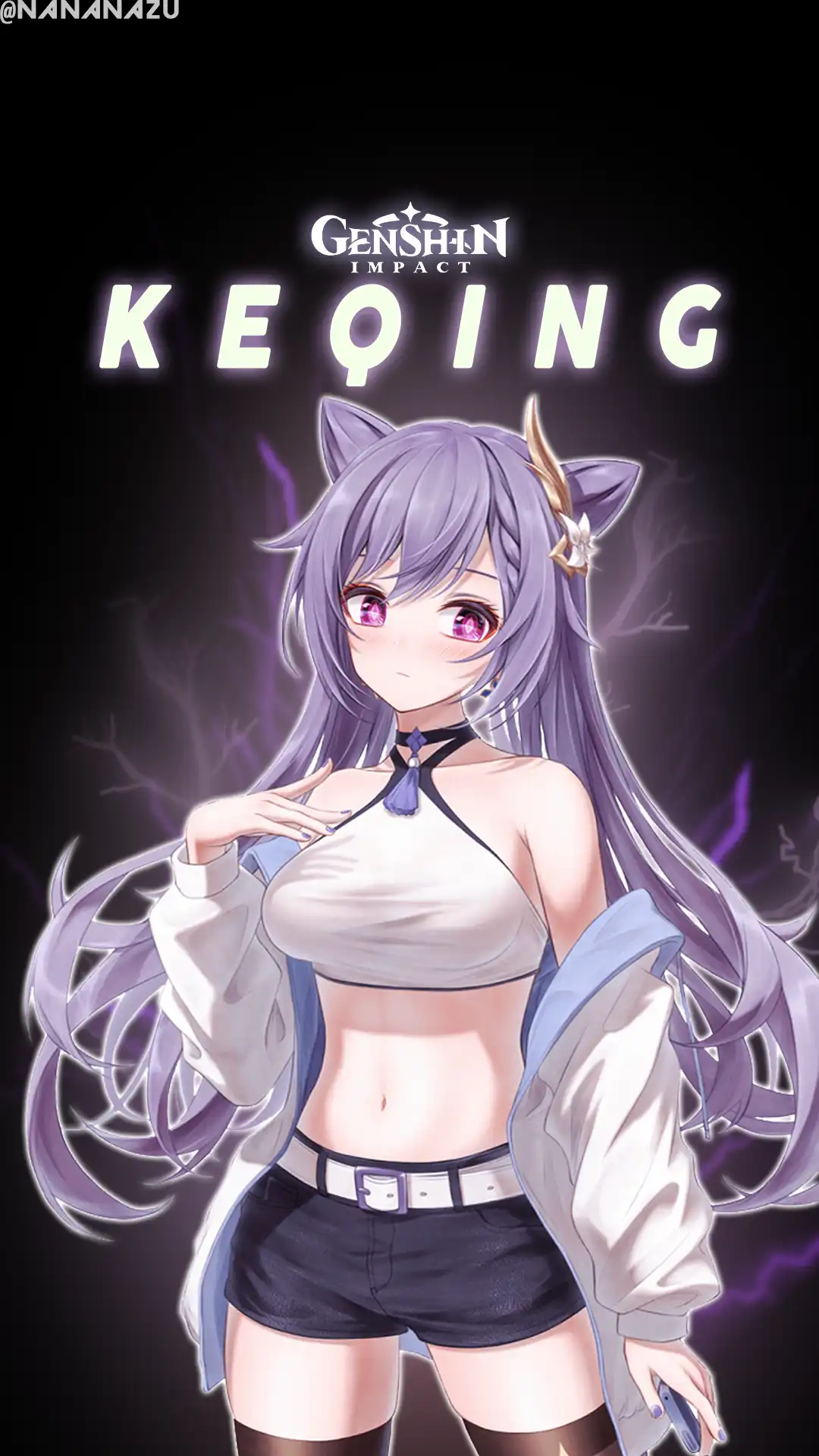 Keqing iPhone Wallpaper 4k