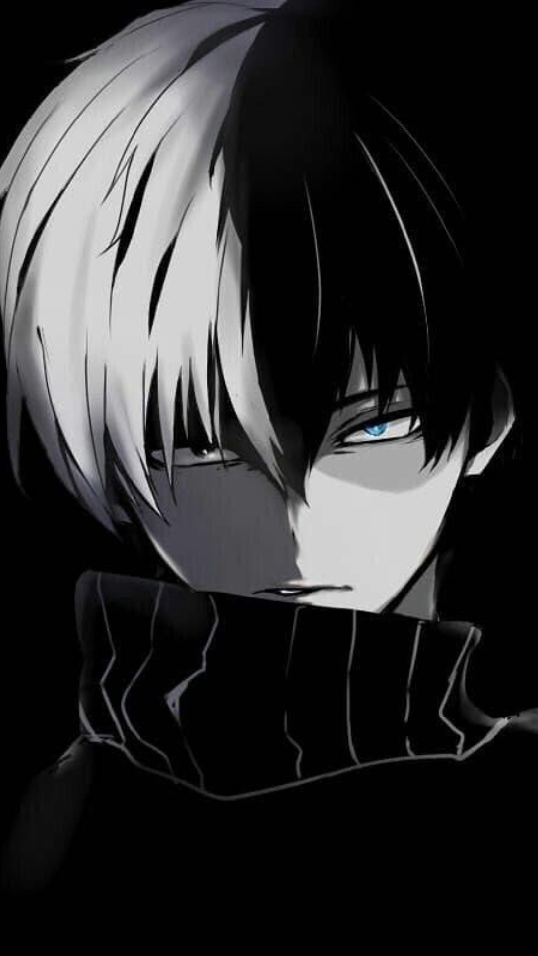 Download Intense and thoughtful dark anime boy Wallpaper