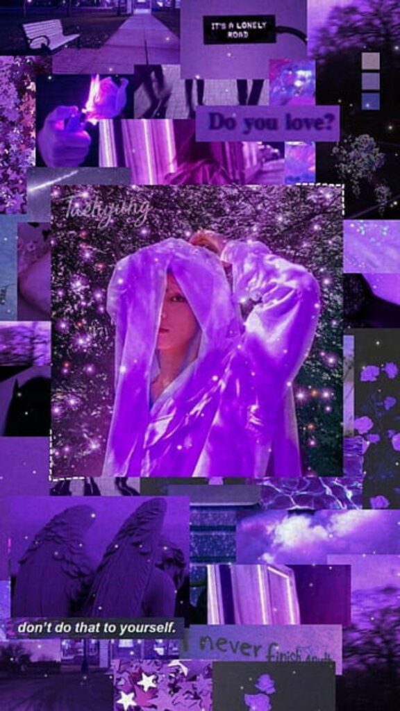 Purple BTS iPhone Wallpaper