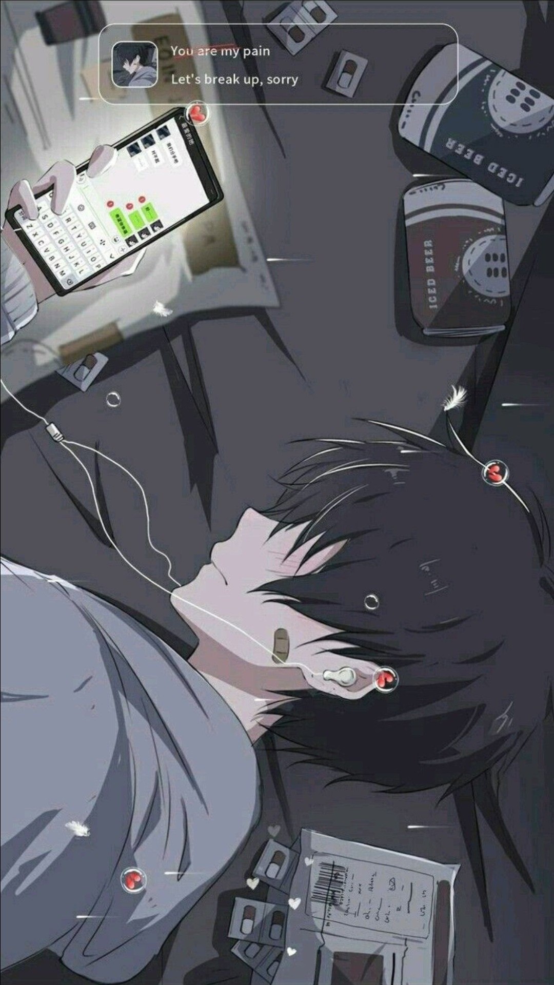 Crying Anime Boy Wallpaper iPhone 8