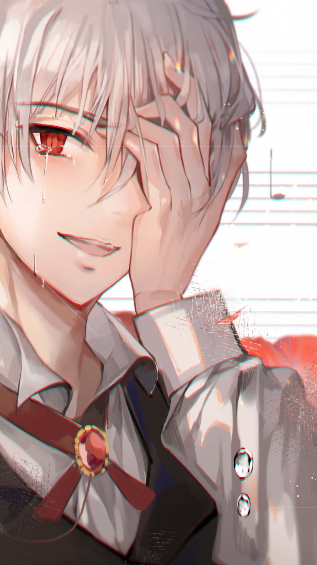 Crying Anime Boy Wallpaper iPhone