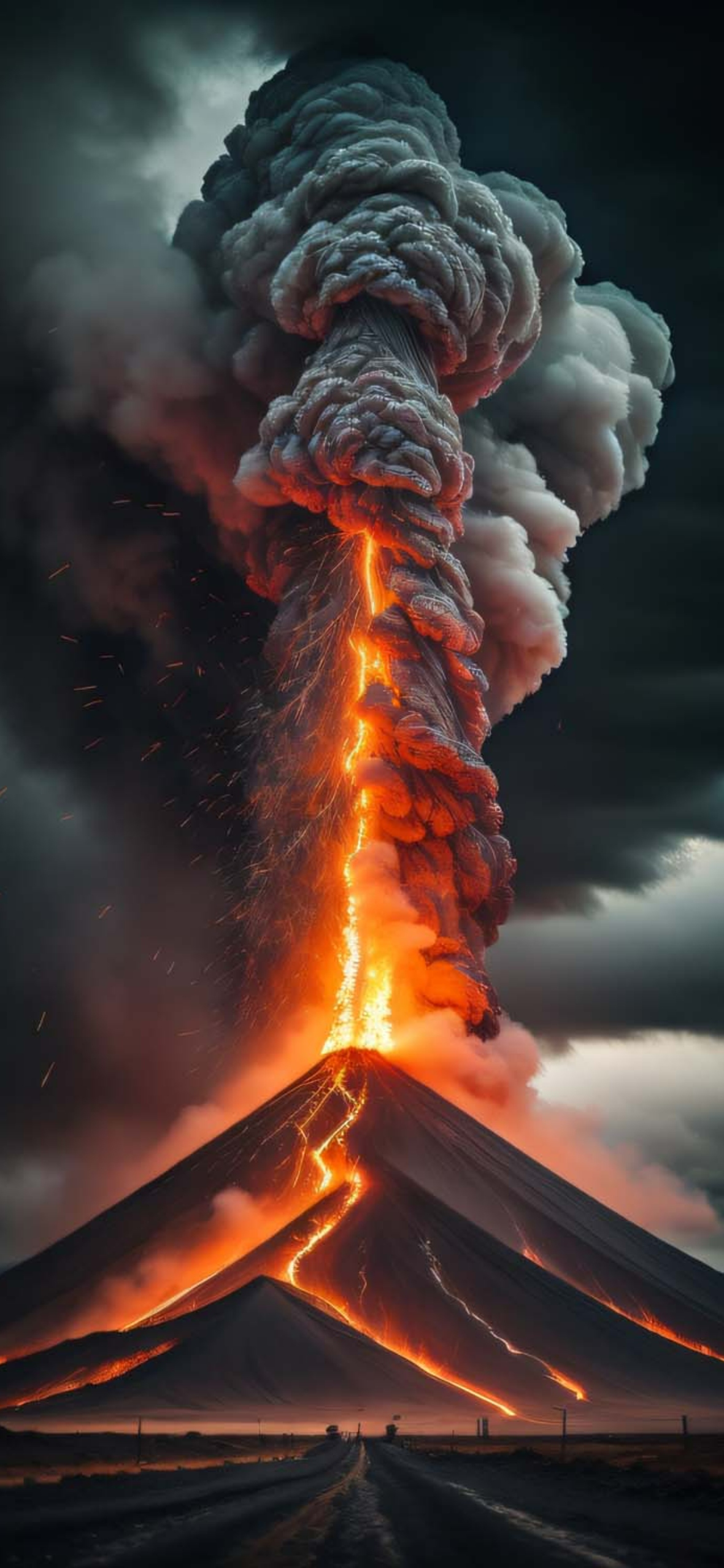 volcano wallpaper iphone