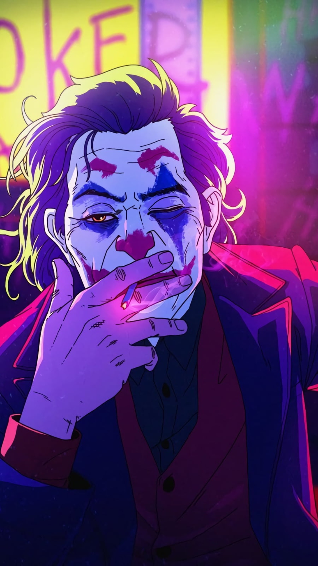 Joker Cigarette Smoking Wallpaper 4k For iPhone