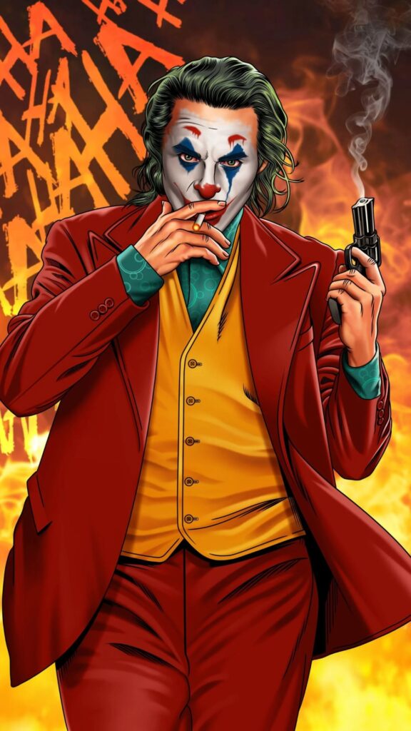 Joker Cigarette Smoking iphone Wallpaper