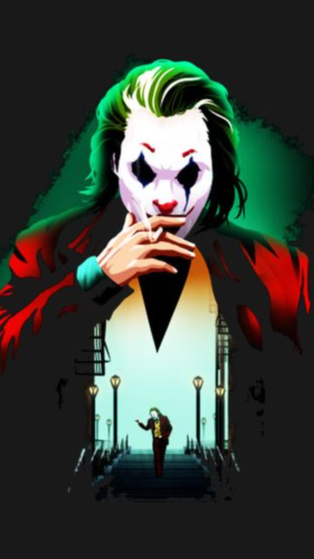 Joker Cigarette Smoking iphone Wallpaper HD