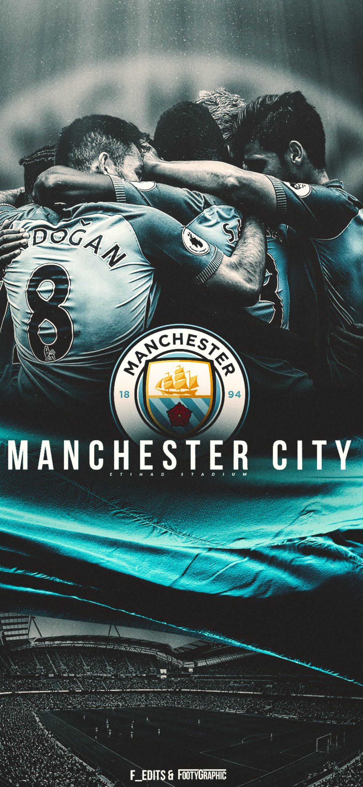 Manchester City FC iPhone Lock Screen Wallpaper