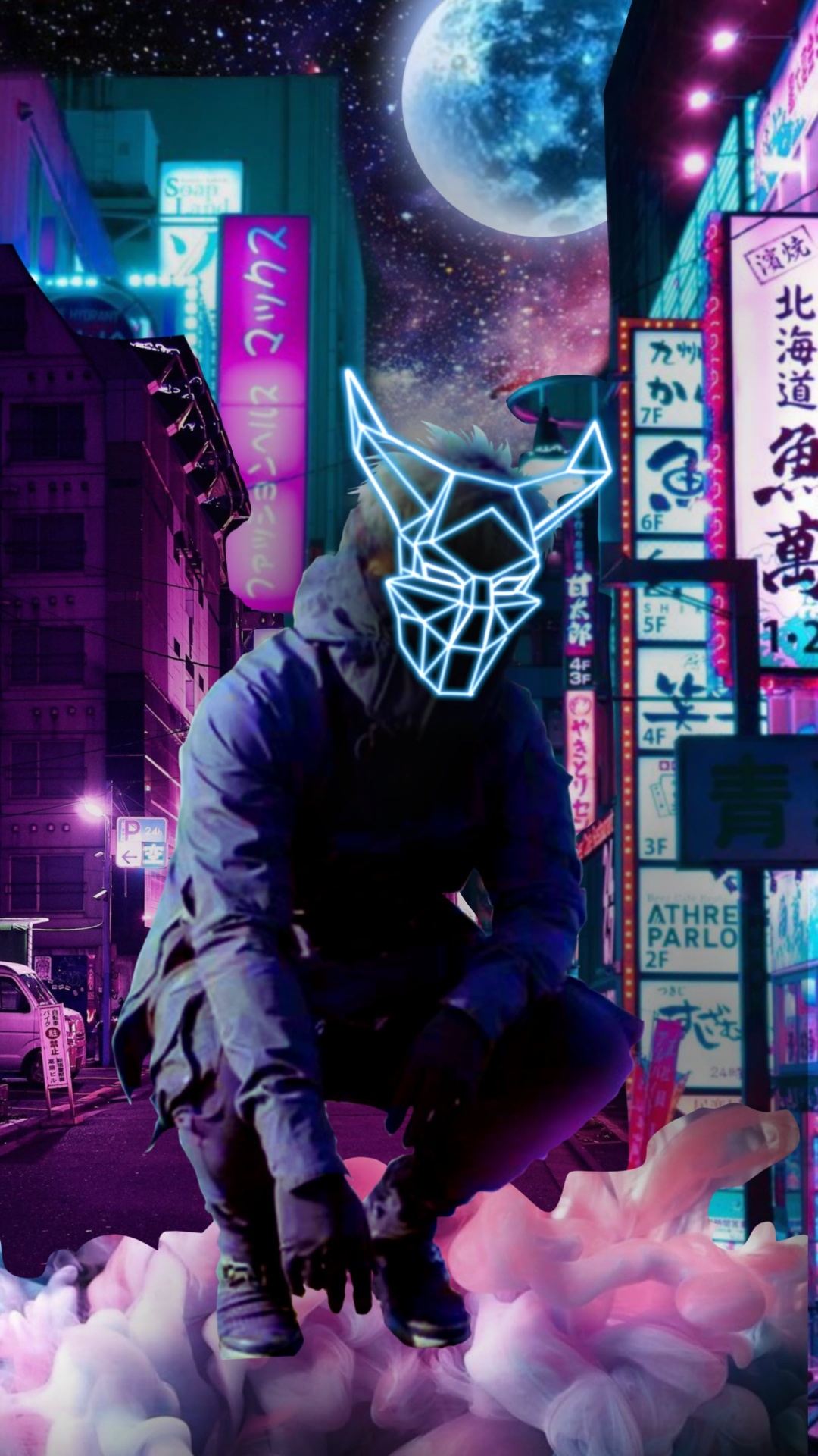 Neon Mask Boy Wallpaper iPhone 11