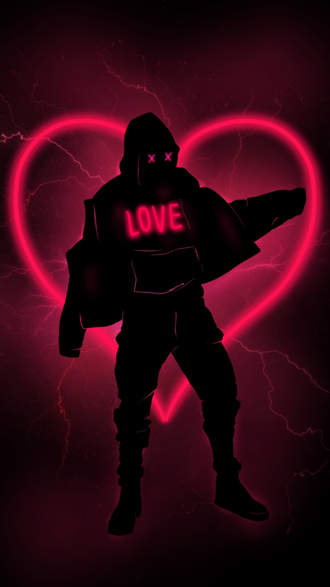 Neon Mask Boy Wallpaper iPhone 12