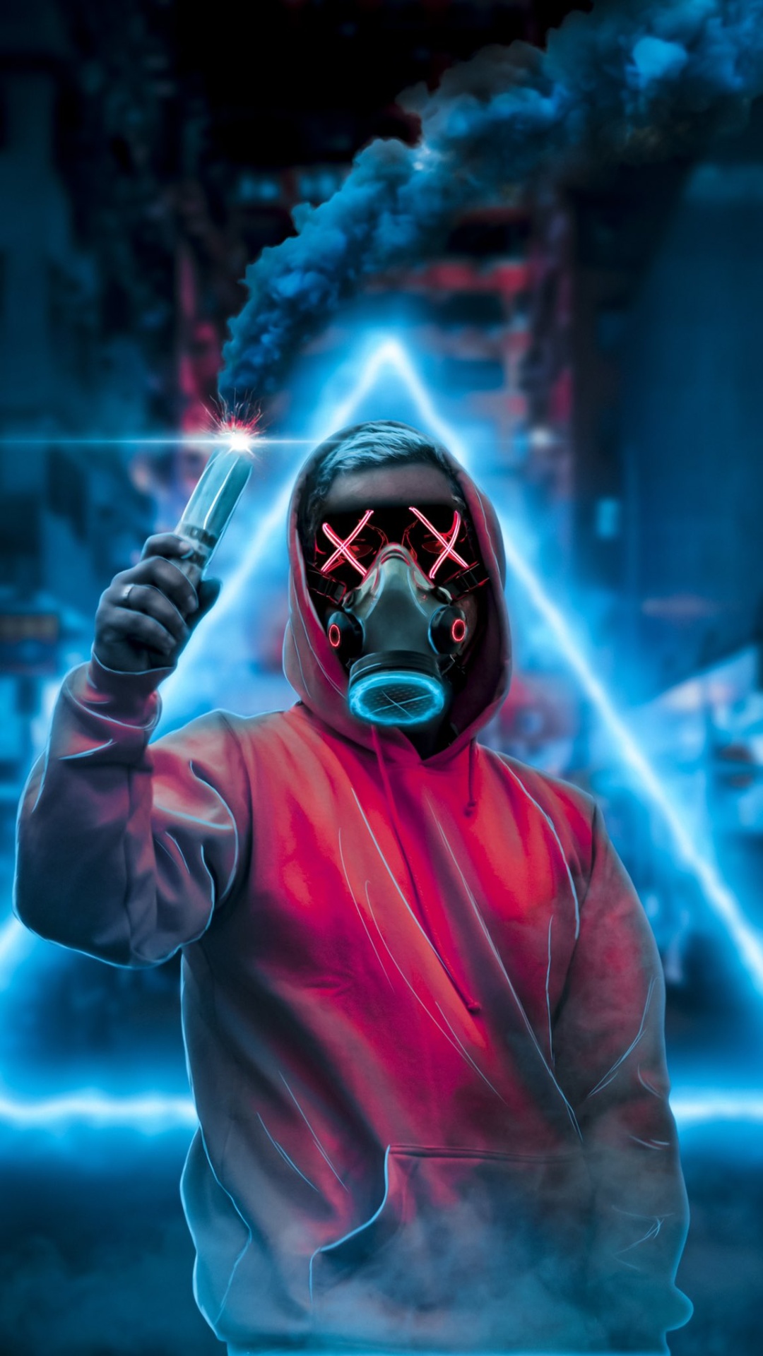 Neon Mask Boy Wallpaper iPhone 13