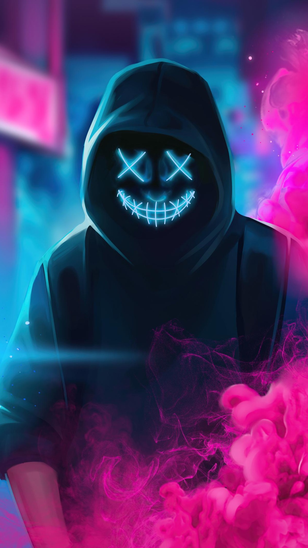 Neon Mask Boy Wallpaper iPhone