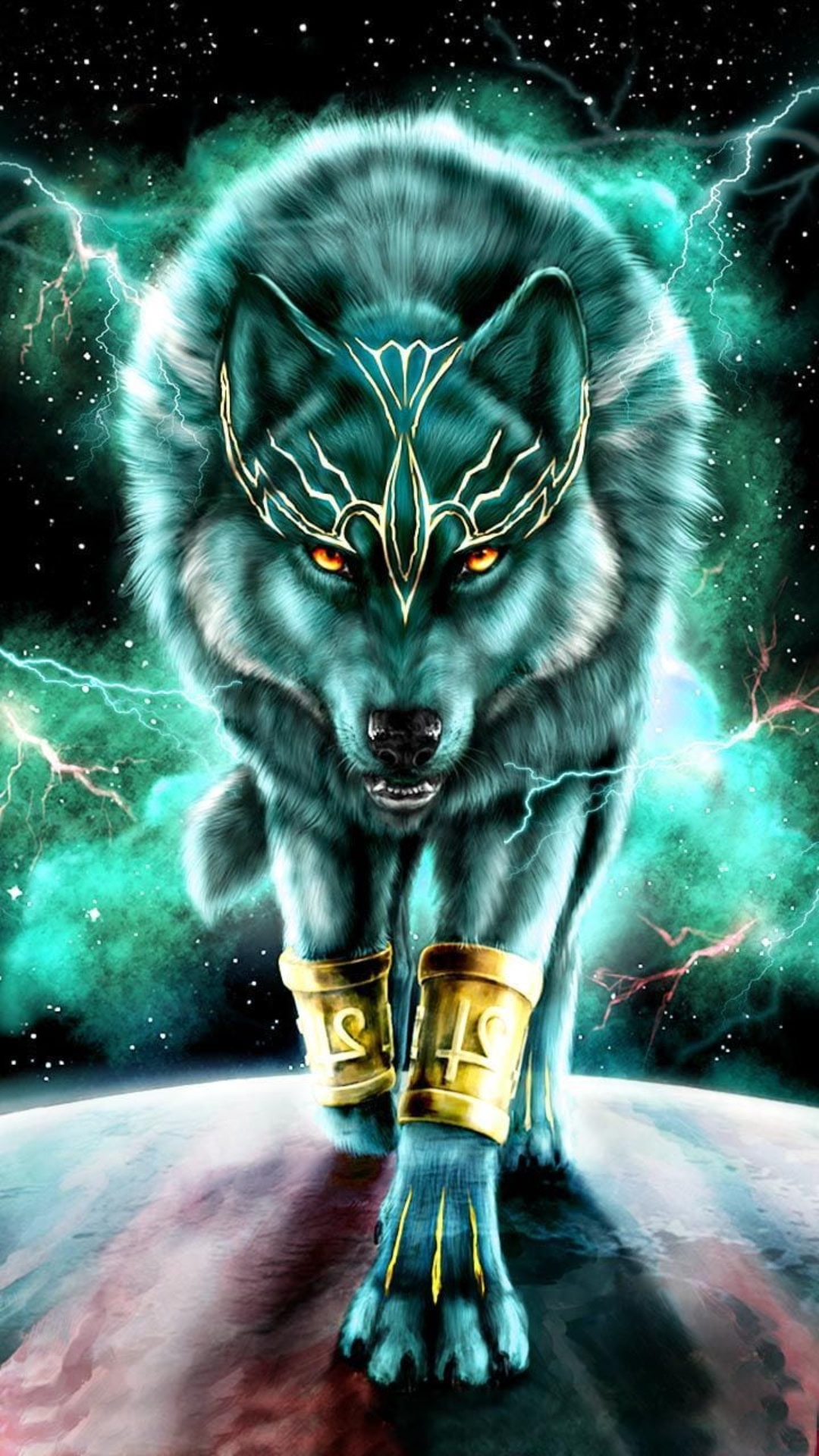 Wolf iPhone Home Screen Wallpaper 1