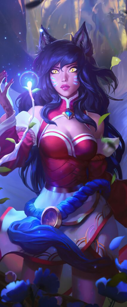 Ahri iPhone Wallpaper 4k