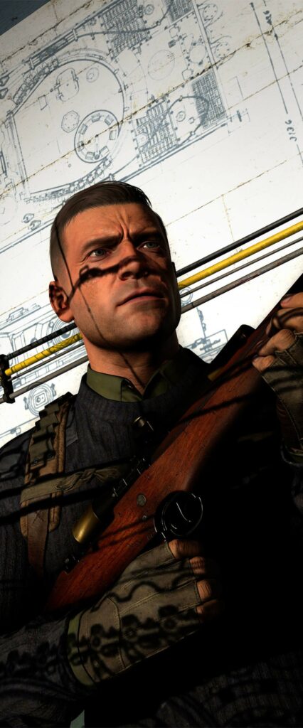 Sniper Elite 5 iPhone Lock Screen Wallpaper