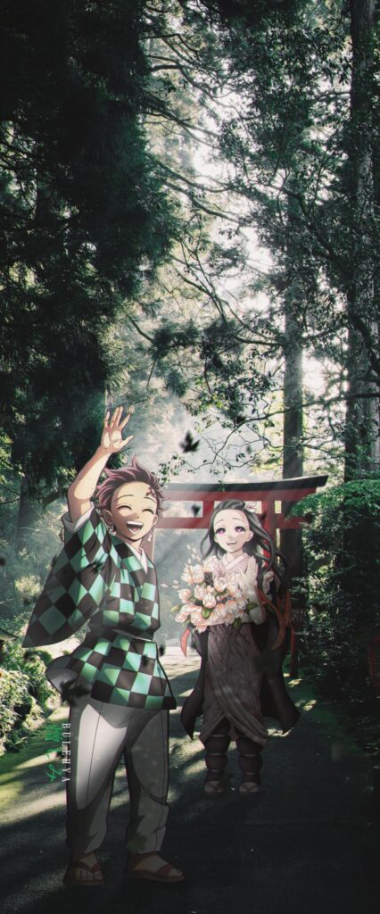 Tanjiro and Nezuko Wallpaper For iPhone 12
