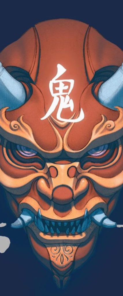 Amazing Oni Mask iPhone Wallpaper