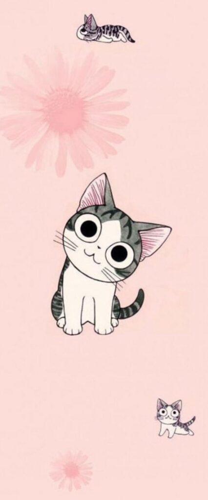 Kawaii Cat Wallpaper For iPhone 15