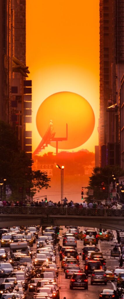 Manhattanhenge Wallpaper For iPhone 11