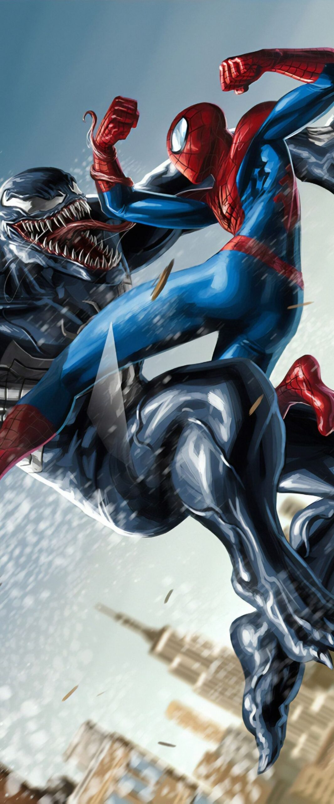 Download Venom Fighting With A Red Venom Wallpaper