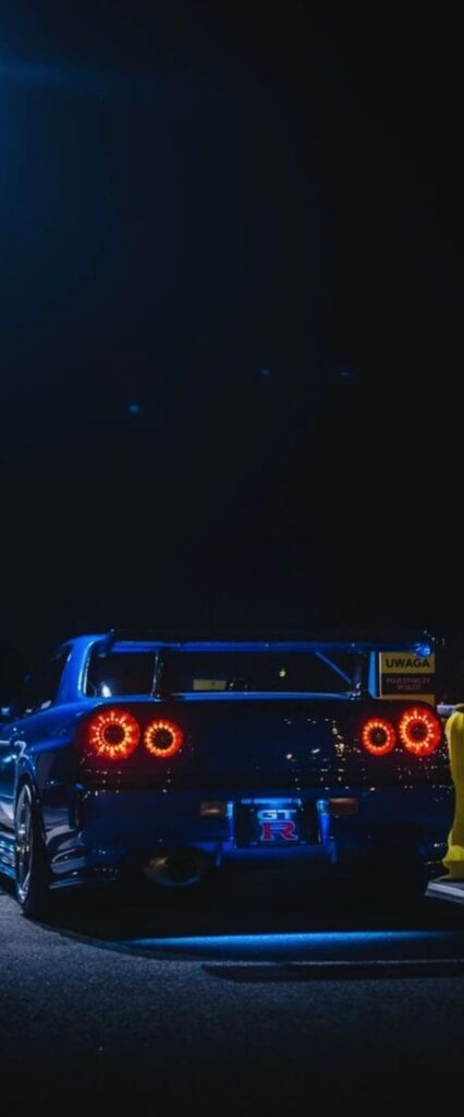 Nissan Skyline R34 GT R Wallpaper For iPhone 14