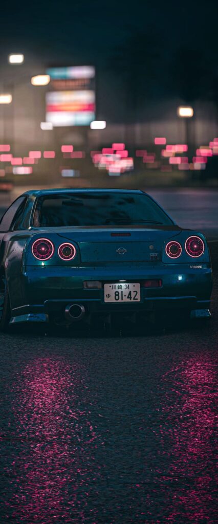 Nissan Skyline R34 GT R Wallpaper For iPhone 14 Pro