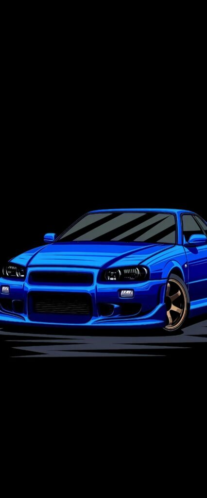 Nissan Skyline R34 GT R iPhone Lock Screen Wallpaper