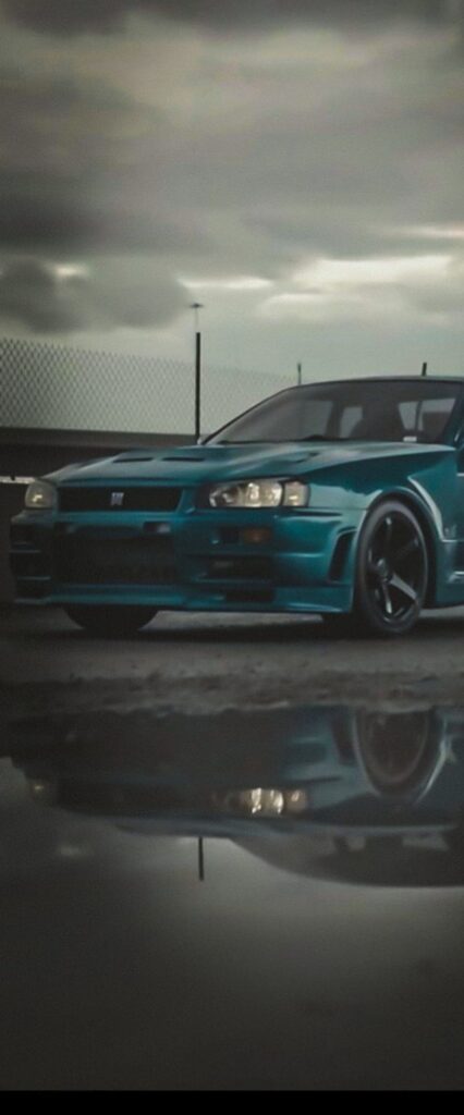 Nissan Skyline R34 GT R iPhone Wallpaper 4k