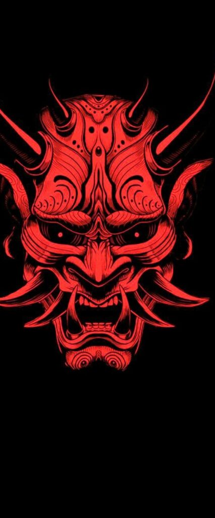 Oni Mask Wallpaper For iPhone 12