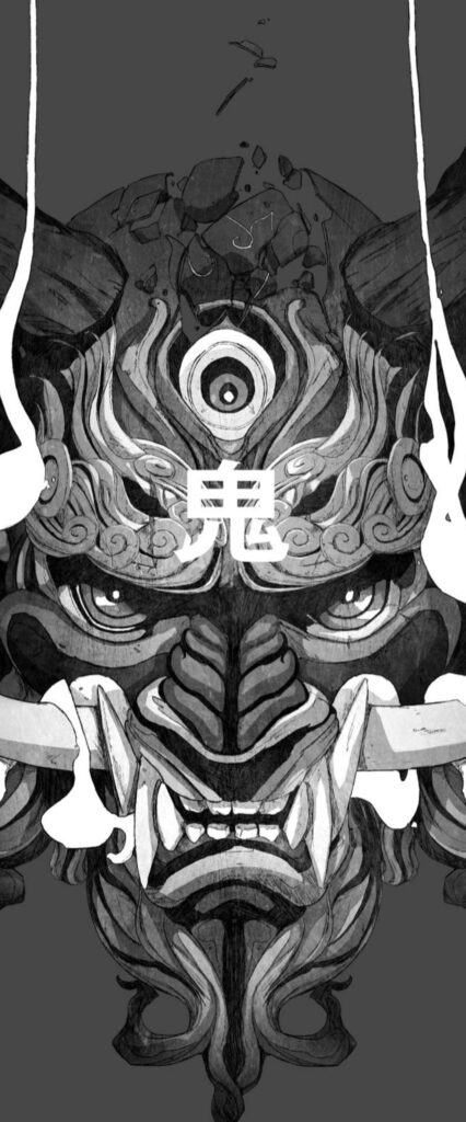 Oni Mask Wallpaper For iPhone 14 Pro