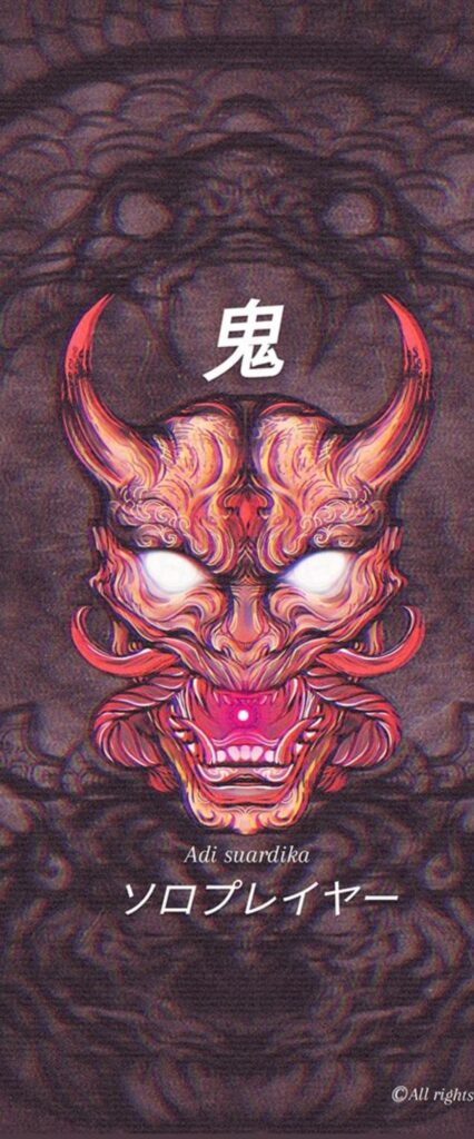 Oni Mask Wallpaper For iPhone X