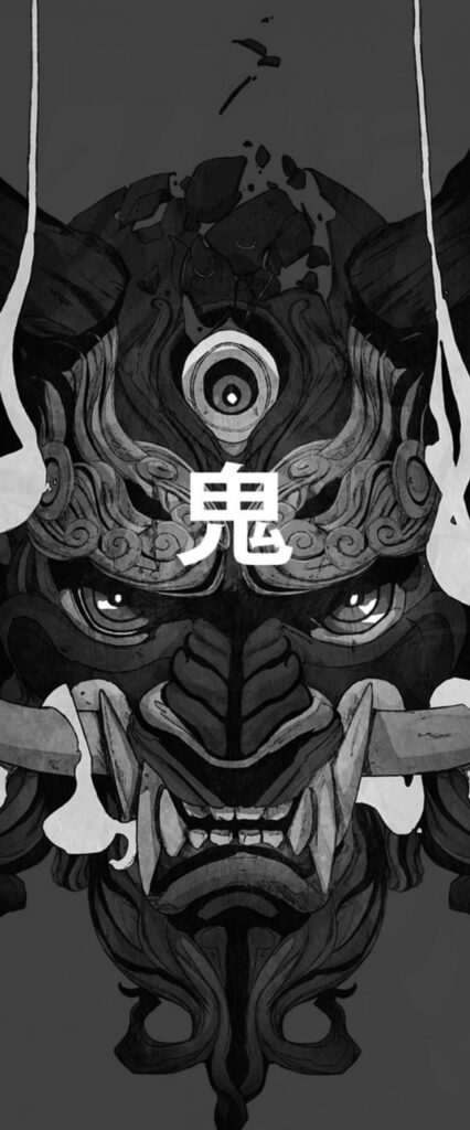 Oni Mask Wallpaper For iPhone XR