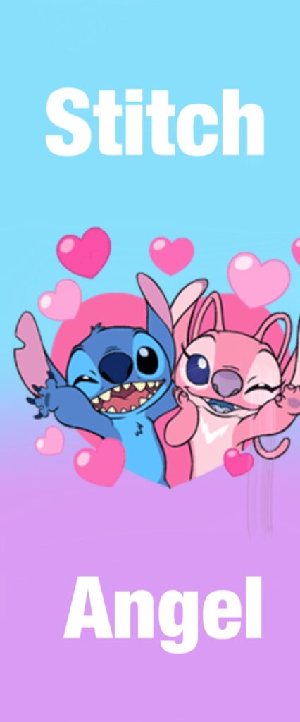 Stitch And Angel Wallpaper For iPhone 14