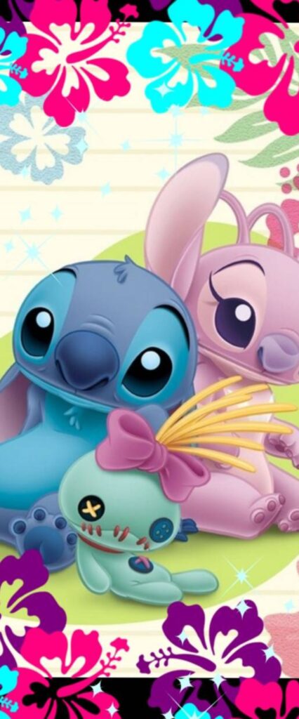 Stitch And Angel iPhone Wallpaper 4k