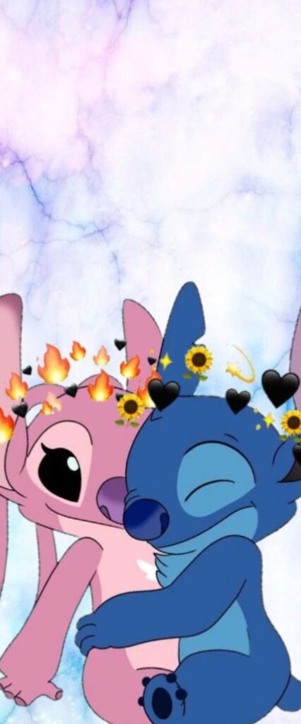 Stitch And Angel iPhone Wallpaper HD