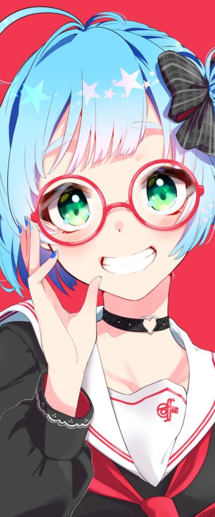 Sunglasses Anime Girl Wallpaper For iPhone 14