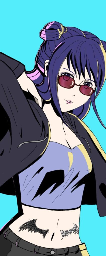 Sunglasses Anime Girl Wallpaper iPhone