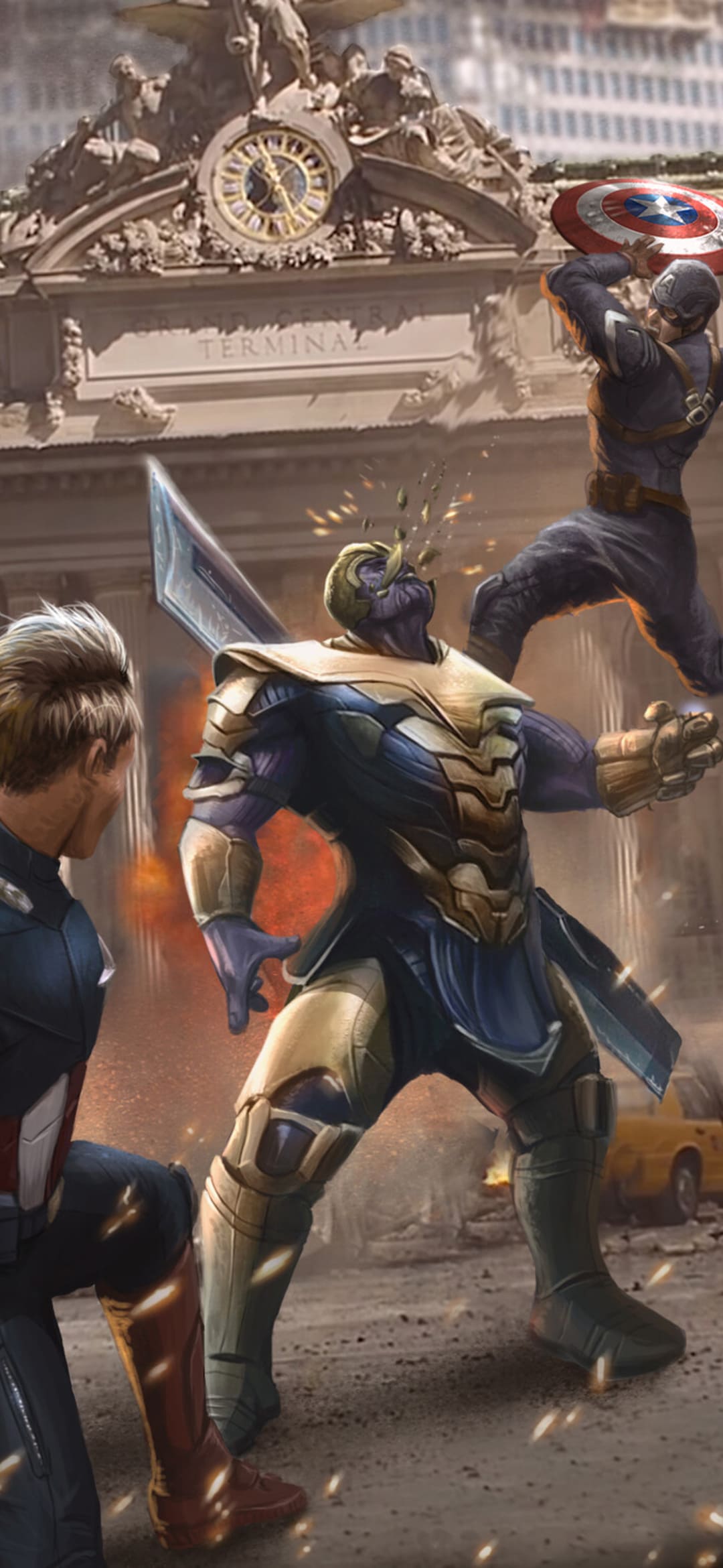 Avengers Endgame Wallpaper Thanos And Captain America