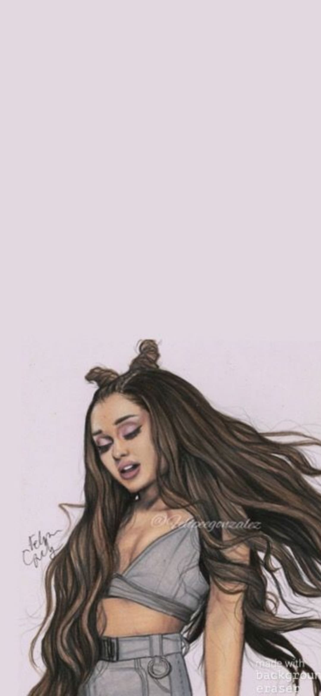 Ariana Grande Minimalist Wallpaper