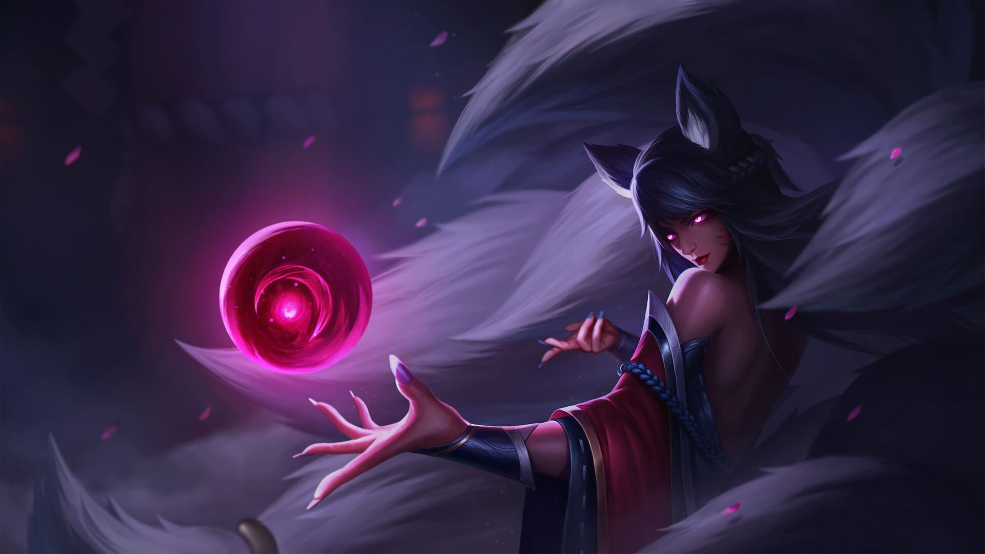 Live wallpaper Ahri from League of Legends / download to desktop