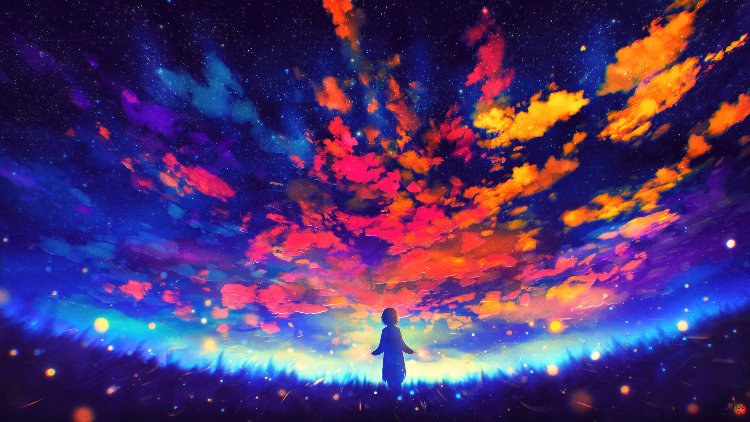 Cool Aesthetci Anime Clouds Wallpaper 4k