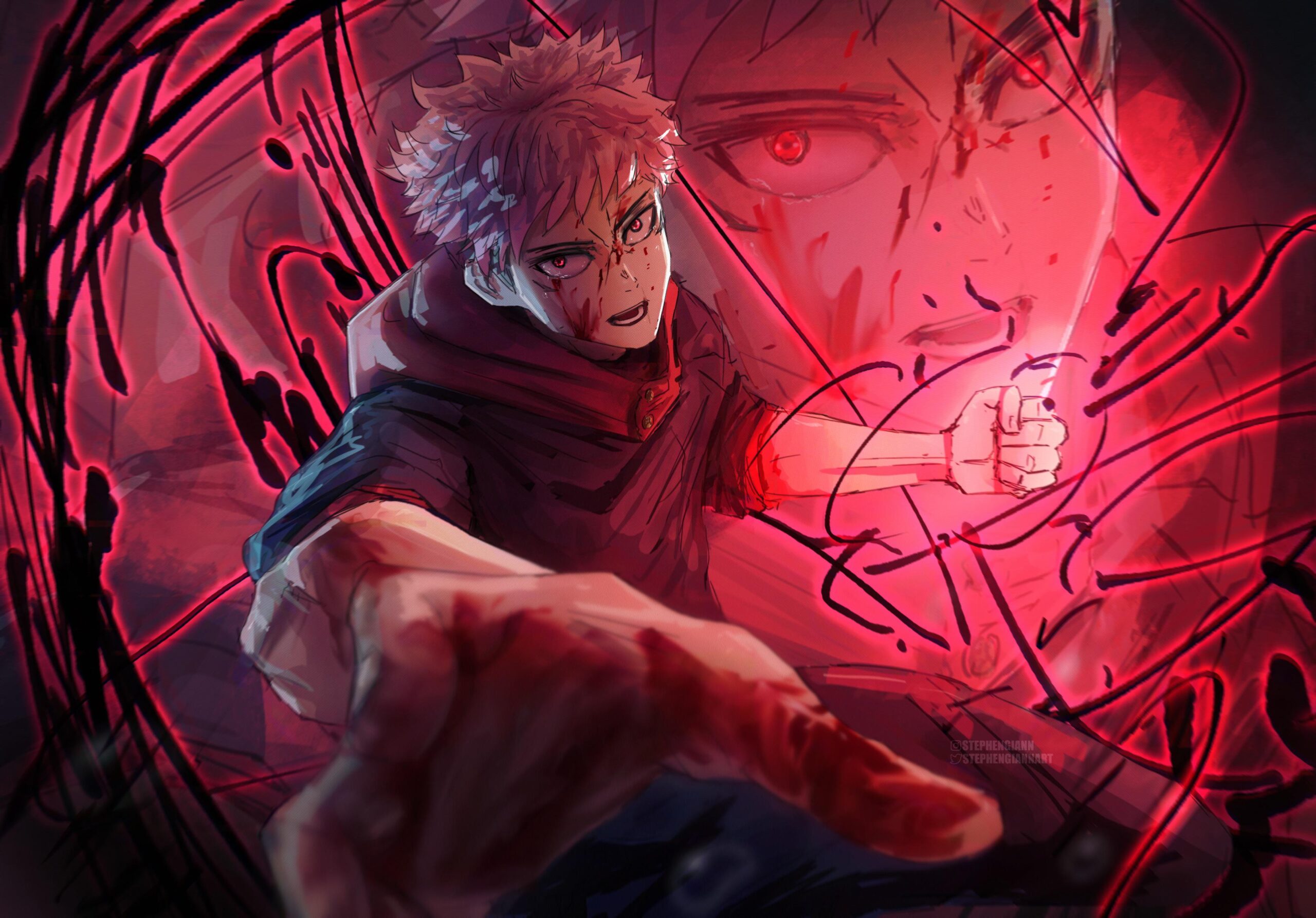 Jujutsu Kaisen Yuji Itadori Desktop Wallpaper - Anime Wallpaper 4k