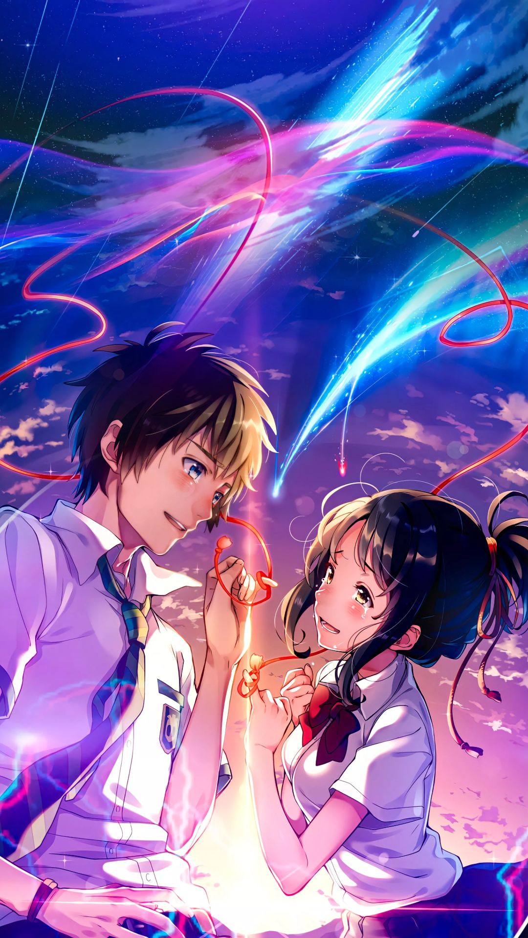 Download Kimi No Na Wa Phone Characters Wallpaper