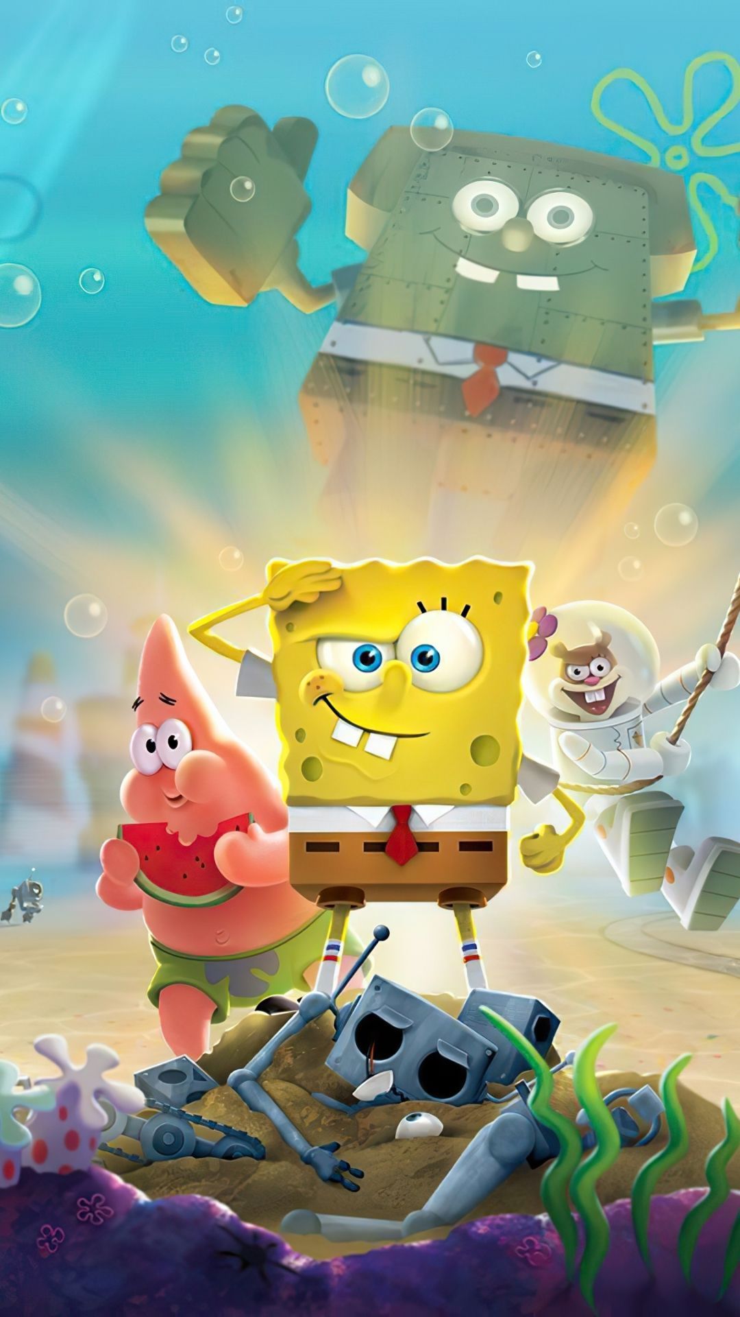 Download Sad Spongebob Working Wallpaper