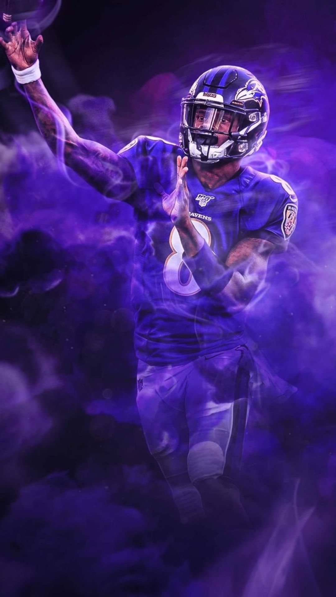 Download Lamar Jackson Detailed Artwork Wallpaper