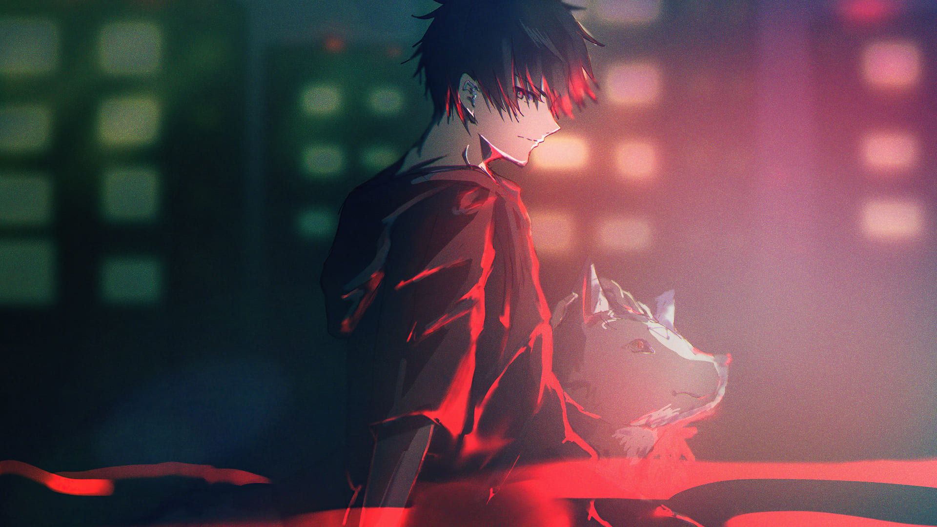 Anime Red HD wallpaper