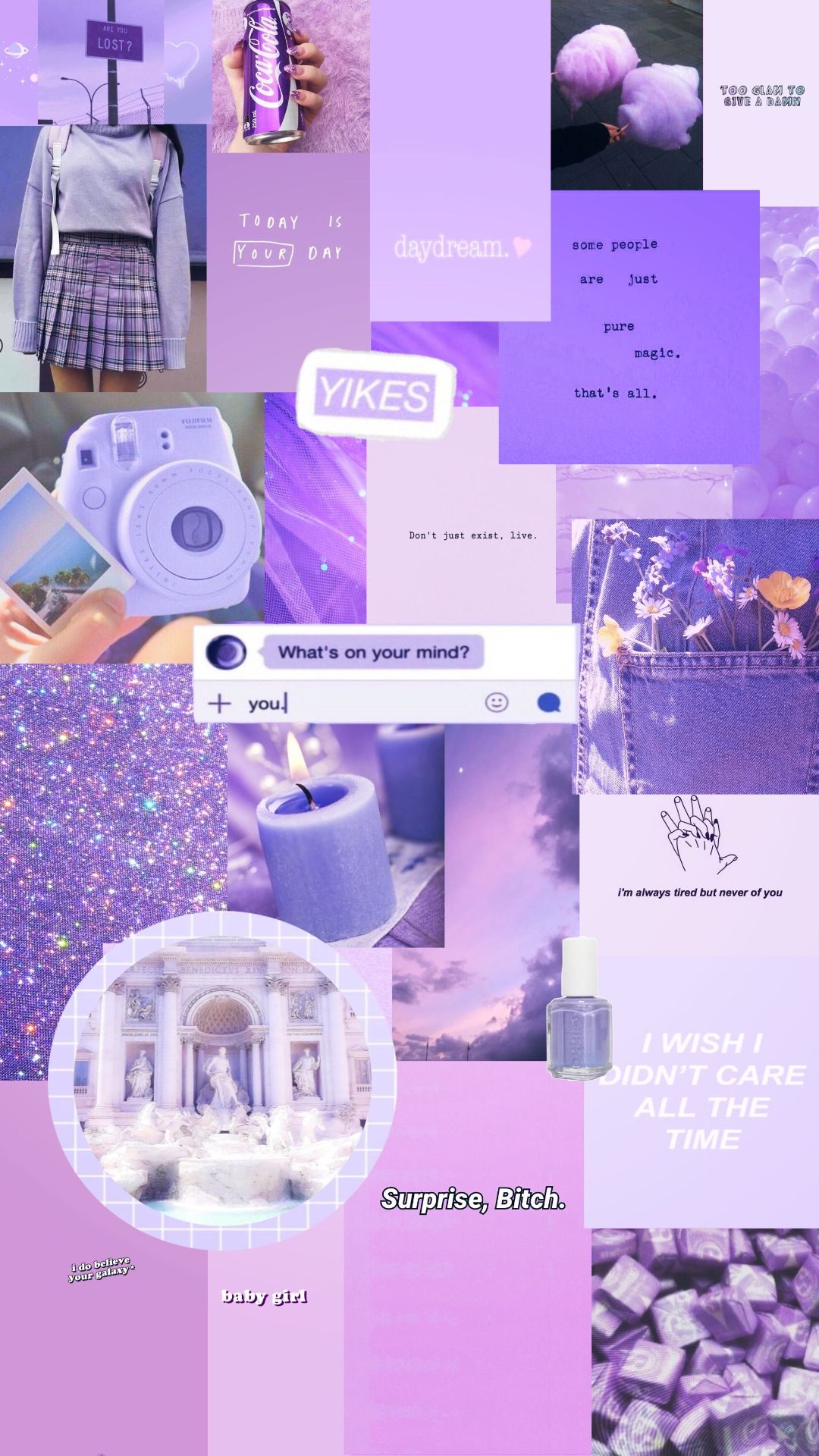 wallpaper purple cute